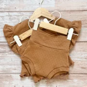 Kinder Bummies Pointelle Caramel | Handmade