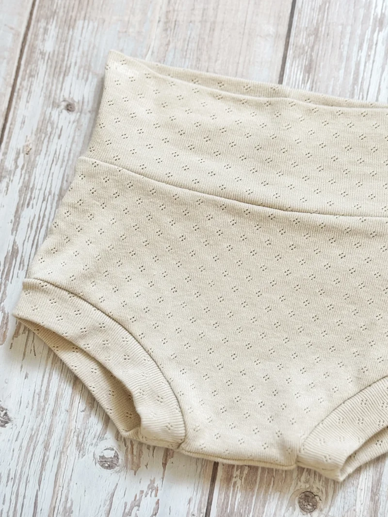 Kinder Bummies Pointelle Milk | Handmade