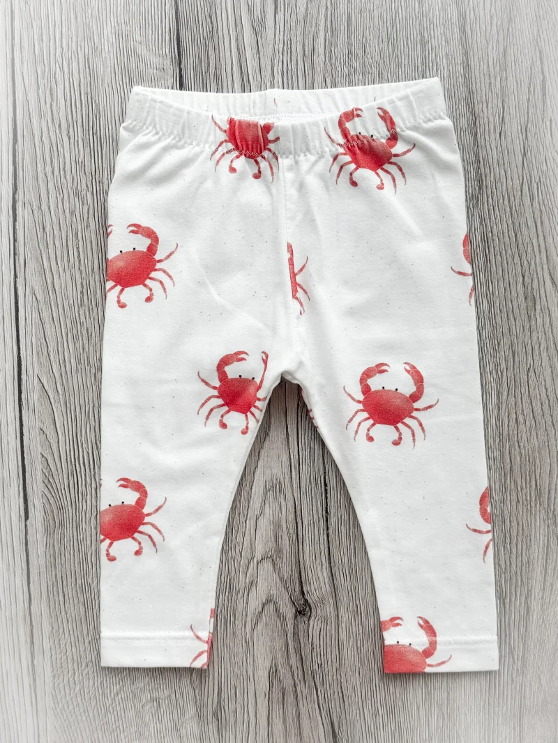 Handmade Baby Leggings | Krabbe | Größe 62/68