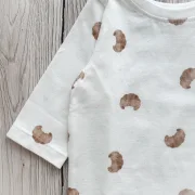 Handmade Baby Langarmshirt | Oversized | Croissant | Größe 62/68