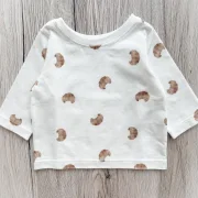 Handmade Baby Langarmshirt | Oversized | Croissant | Größe 62/68