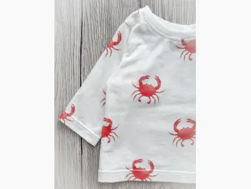 Handmade Baby Langarmshirt | Oversized | Krabbe | Größe 62/68