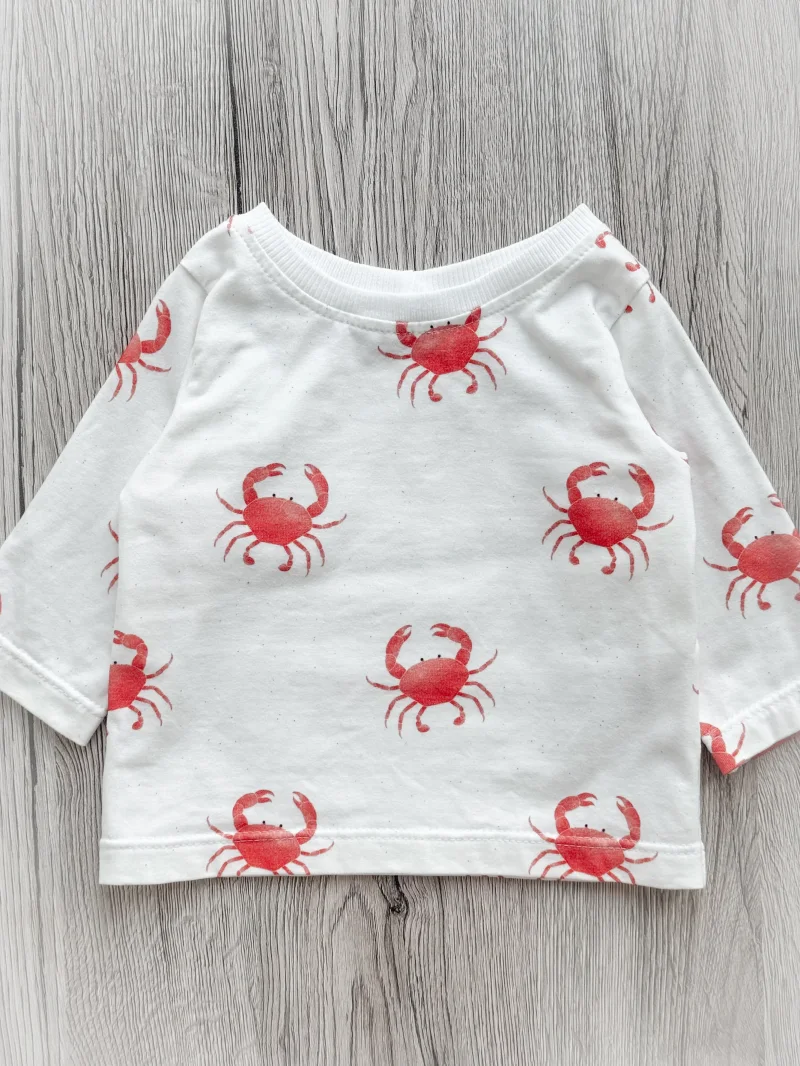 Handmade Baby Langarmshirt | Oversized | Krabbe | Größe 62/68