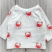 Handmade Baby Langarmshirt | Oversized | Krabbe | Größe 62/68