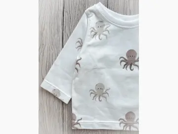 Handmade Baby Langarmshirt | Oversized | Oktopus | Größe 62/68