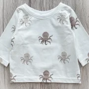 Handmade Baby Langarmshirt | Oversized | Oktopus | Größe 62/68