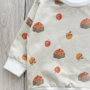 Handmade Baby Pullover | Oversized Sweater | Äpfel | Größe 68/74