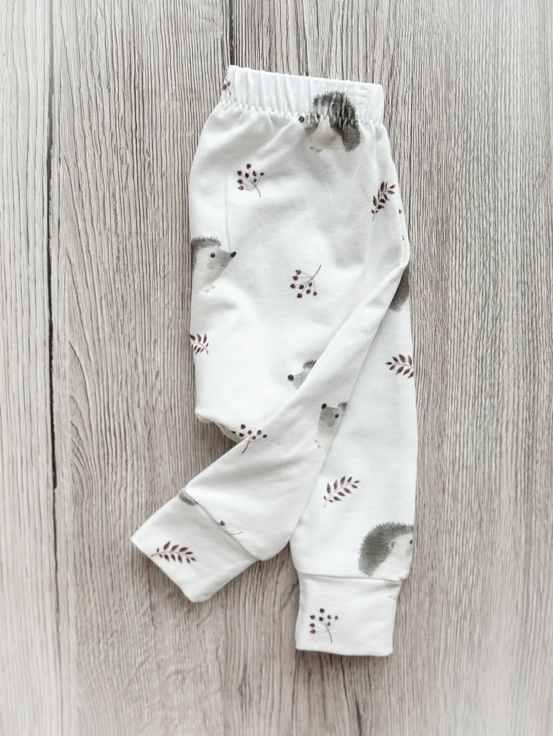Handmade Baby Hose | Slim Pants | Igel | Größe 56/62
